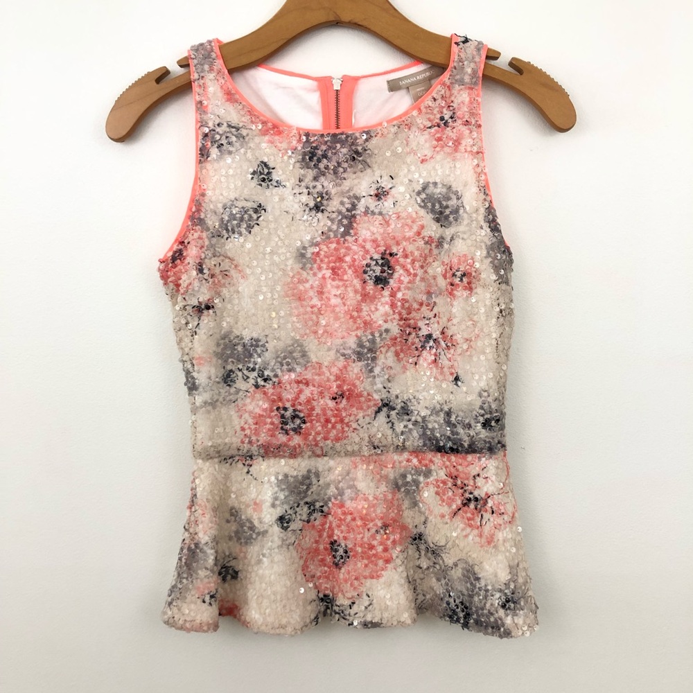 Banana Republic | Sequin Peplum Blouse
